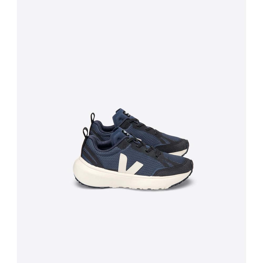 Veja CANARY ELASTIC LACE Kids\' Shoes Navy | NZ 770VRW